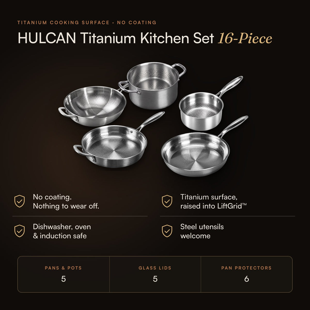 HULCAN® Titanium Kitchen Set (16 Piece)