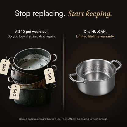 HULCAN® Pure Titanium Liftgrid Casserole Pot, 6-Qt