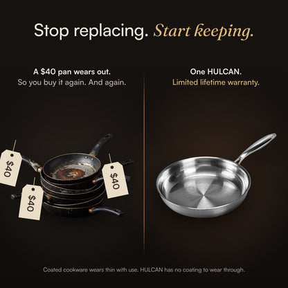 HULCAN® Pure Titanium Wok, 11.8" + Fry Pan, 11"