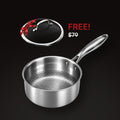 HULCAN® Pure Titanium Liftgrid Saucepan, 4-Qt