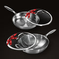 HULCAN® Pure Titanium Wok, 11.8" + Fry Pan, 11"